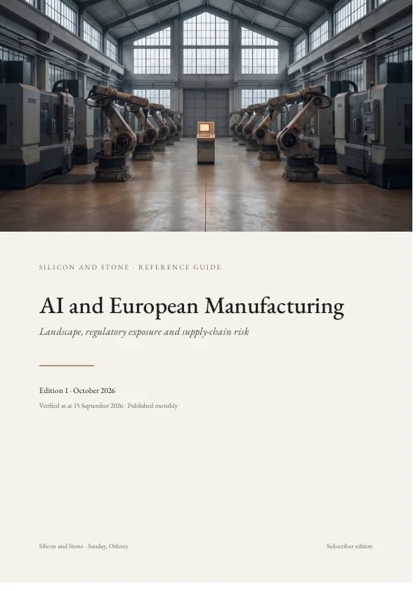 Cover of AI and European Manufacturing, Edition 1, October 2026